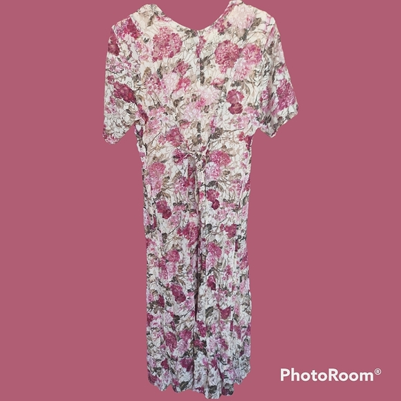 SOLD Vtg 90s lace rose botanical fairy dress - Picture 4 of 13